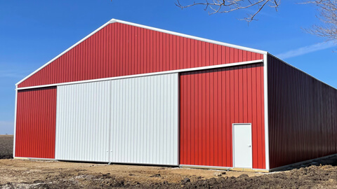 Agricultural buildings with metal roofing and panels from Liberty Lumber and Metal Supply